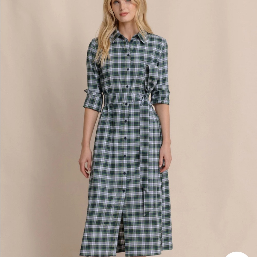 EUC Southern Tide Trista Gordon Tartan Shirt Dress